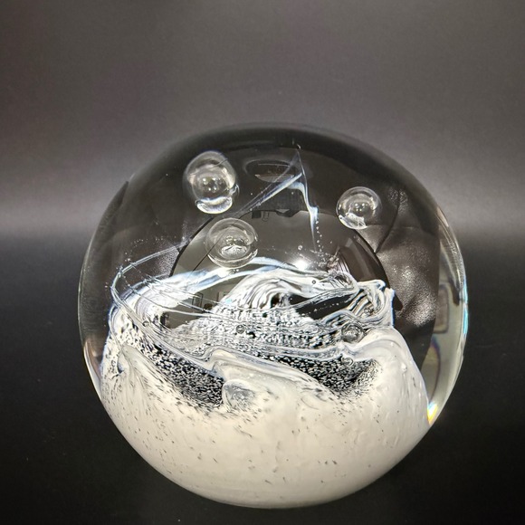 Caithness Trilogy Scotland Limited Art Glass Paperweight Signed Numbered Bubble - Picture 2 of 14